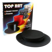 sszecsukhat cilinder titkos zsebbel / Folding Top Hat with Secret Pocket - Black